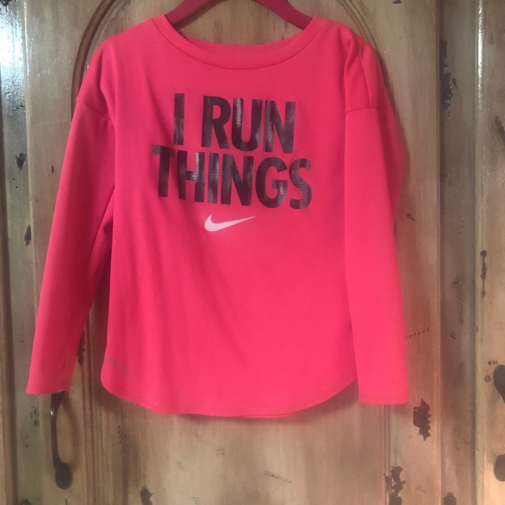 Nike Dri-Fit Girls Athletic Shirt “I Run Things”
